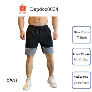Quần đùi nam, quần short nam vải dù gió co giãn tiện dụng thể thao hay mặc nhà Depdoc01