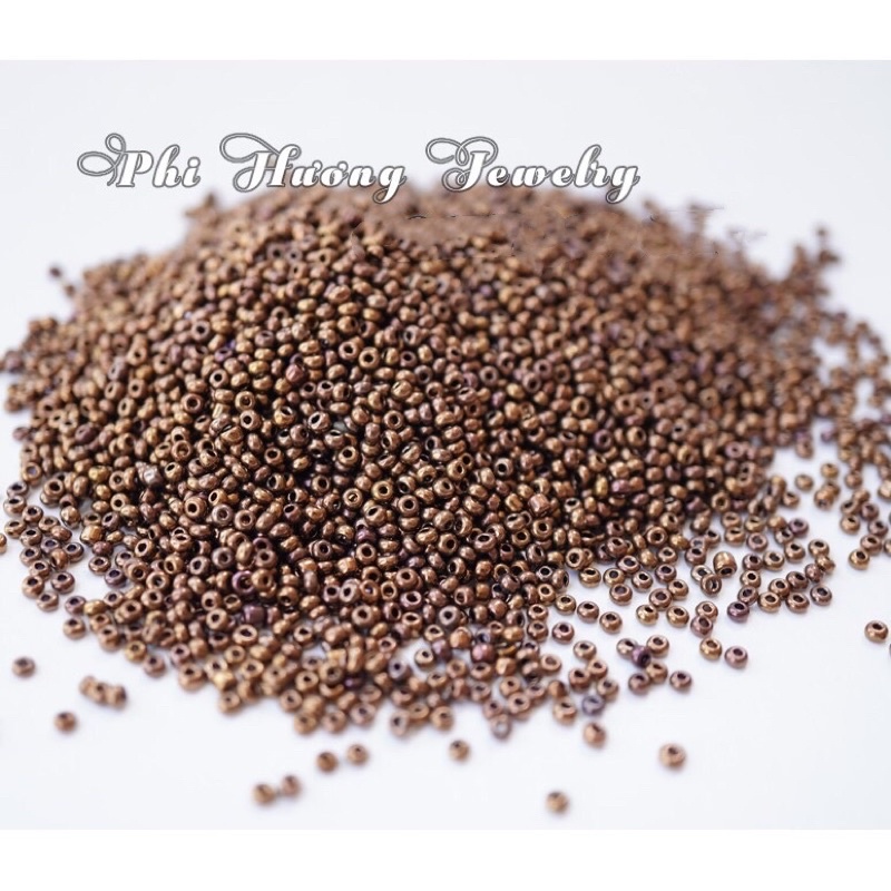 100gr hạt cườm tấm 2mm nhiều màu đính kết quần áo