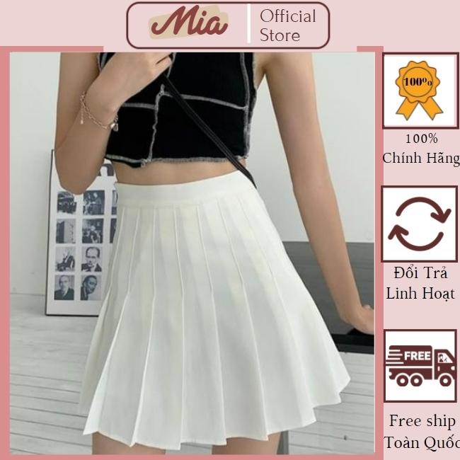 Chân váy xếp ly, chân váy tennis xếp ly ngắn cạp cao có quần lót bên trong vải tuyết mưa cao cấp - Mia Shore M800