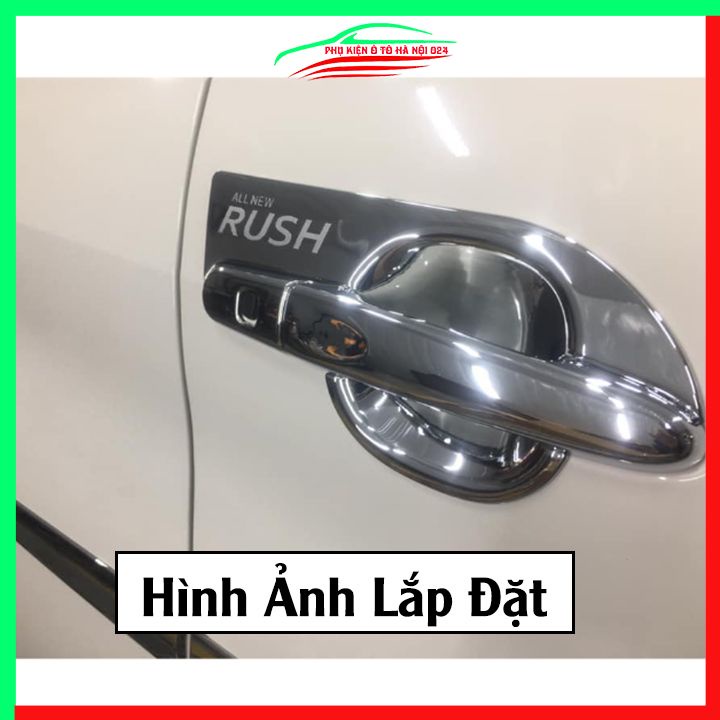 Ốp tay hõm mạ crom Rush 2018-2023 sáng bóng chống trầy bảo vệ cửa xe ô tô