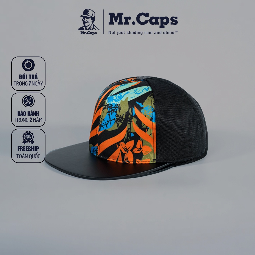 Mũ Snapback - Nón phong cách hiphop vải dù họa tiết phối lưới phom unisex cao cấp dành cho cả nam và nữ mrcaps.vn PL01
