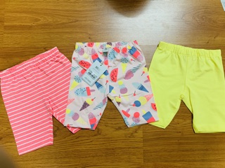 Set 3 quần legging lửng bé gái Tu auth size 2-5y