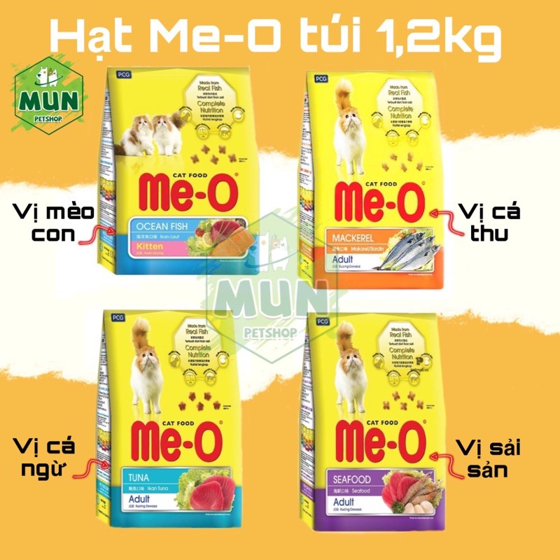 Thức ăn hạt cho mèo Me-O túi 1,2kg