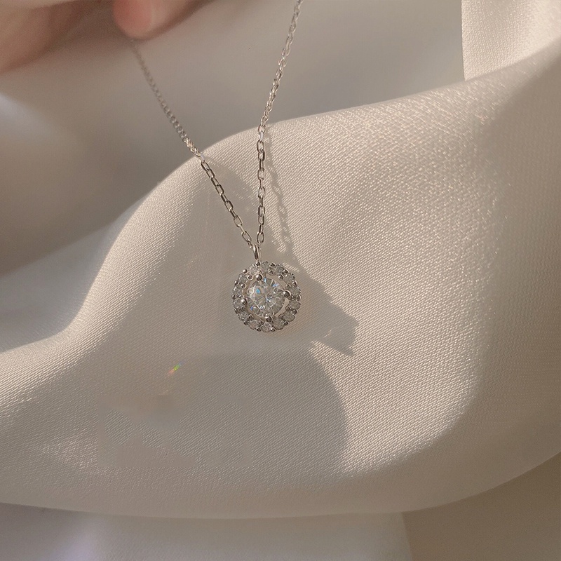 Dây chuyền bạc nữ đính đá DB2426 cao cấp Trang sức Bảo Ngọc Jewelry