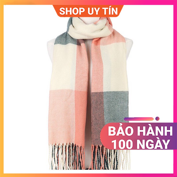 [NowShip - Giao Ngay] Khăn Quàng Cổ Len Cashmere Nữ - Khăn Choàng Giữ Ấm, Đi Biển Đẹp