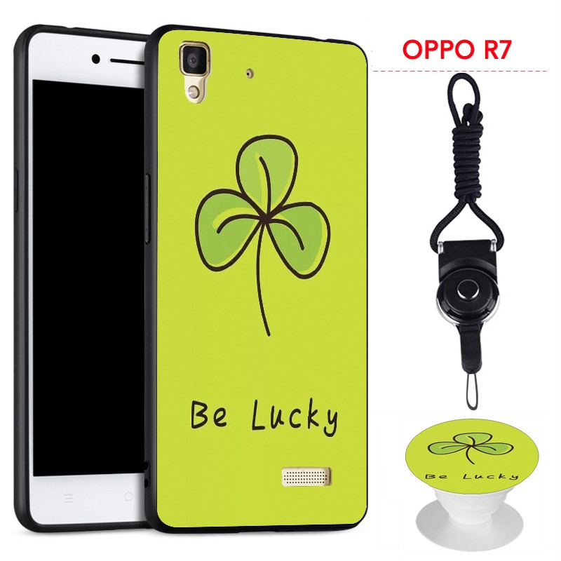 For OPPO R7/R7 Lite Silica Gel Soft Phone Case With the Airbag Phone Bracket And String