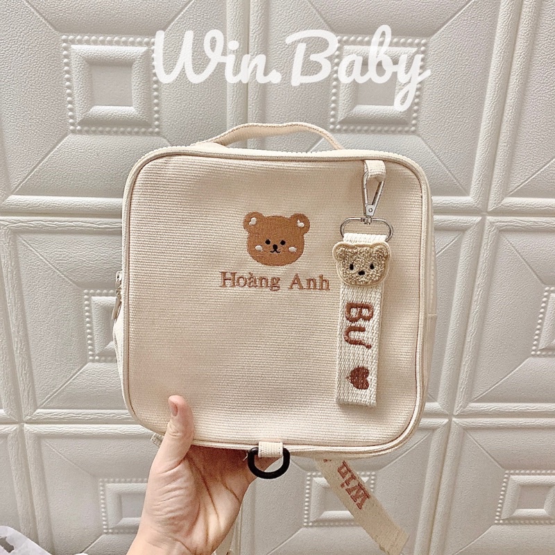 Nametag gấu thêu tên theo yêu cầu 🐻
