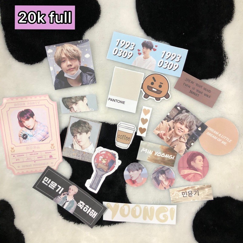 Set sticker BTS SUGA/Yoongi - sticker theo yêu cầu