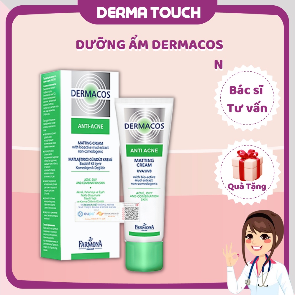Kem dưỡng ẩm kiềm dầu Dermacos Anti Acnes Matting 40mL -nội địa - DMP Derma Touch