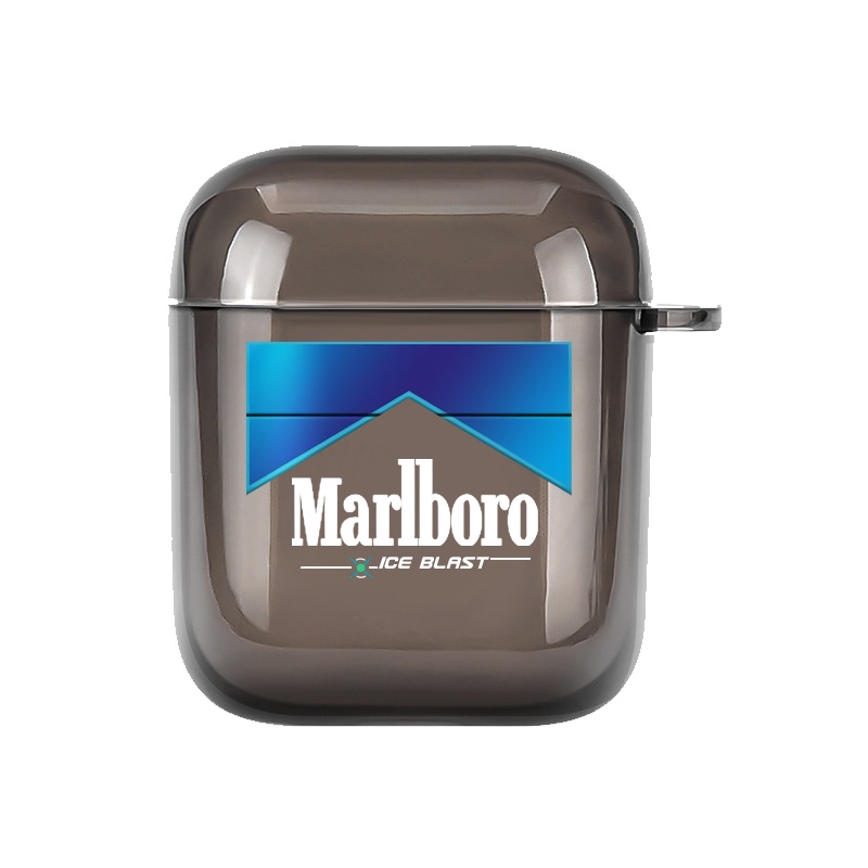 Vỏ Bảo Vệ Hộp Sạc Tai nghe không dây Apple Airpods 3 2021 Pro 2 2022 1 / 2 Pro Hình Marlboro Trong Mờ