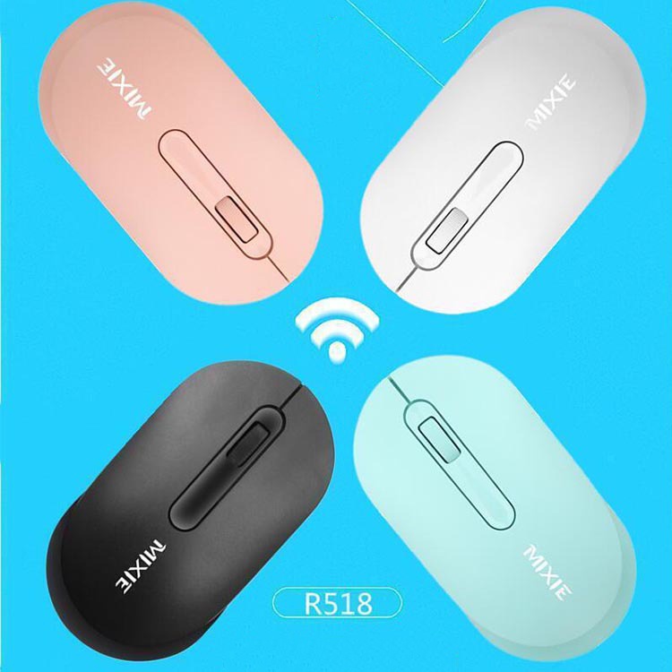 CHUỘT MÁY TÍNH KHÔNG DÂY CHUỘT GAMING MIXIE R518 CHUỘT KHÔNG DÂY VĂN PHÒNG CHUỘT THIẾT KẾ THÔNG MINH mịn, mềm, thoải mái