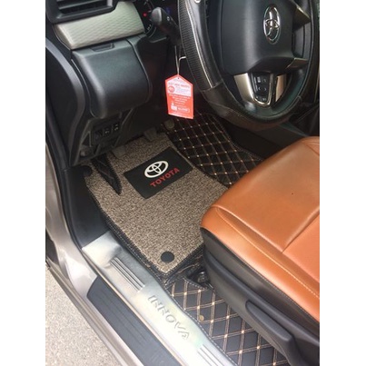 Thảm lót sàn ô tô 5d, 6d Nano 2 chỉ Toyota Innova 2006 – 2021 kháng khuẩn, khử mùi