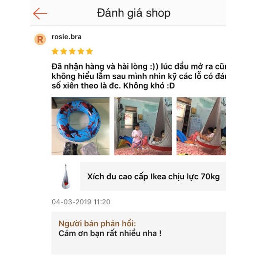 Xích đu cao cấp Ikea chịu lực 70kg