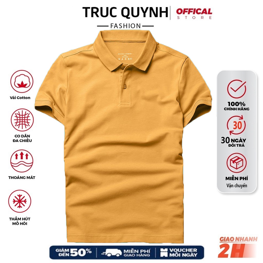 Áo Thun nam POLO vải thun mát lạnh chất cotton 4 chiều cao cấp-PLO212