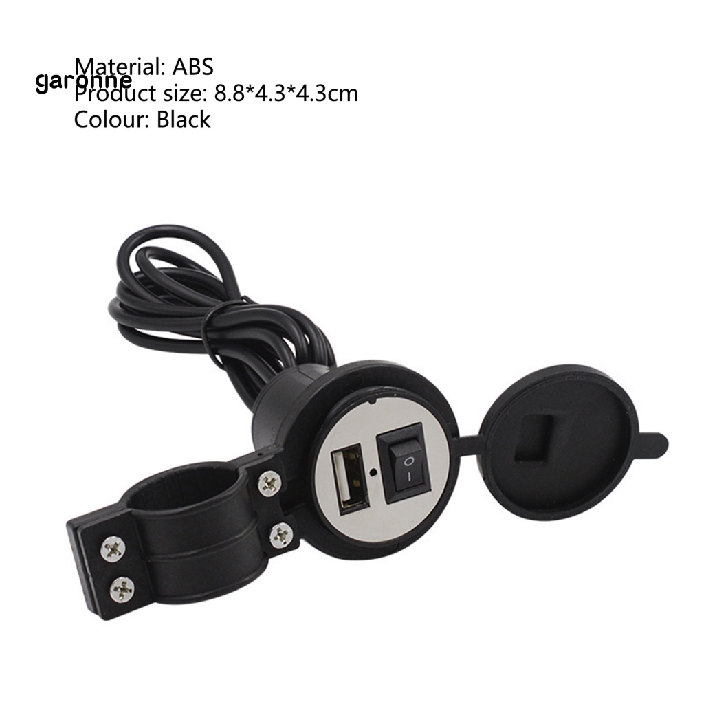 Cục Sạc Điện Thoại USB 12V Kèm Công Tắc Cho Xe Máy