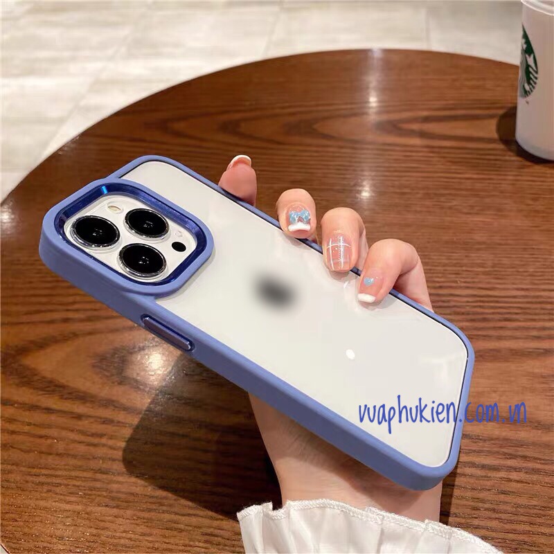 Ốp lưng FILADA trong viền màu cho iPhone 13/14 Pro Max/Plus/Pro/Mini cao cấp - vuaphukien