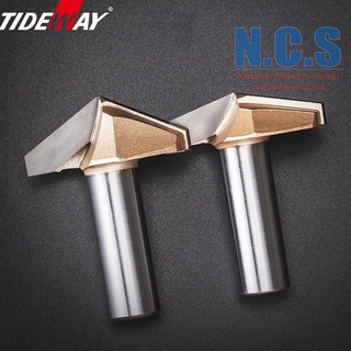TIDEWAY AC0310 và AC0311 - Mũi dao phay gỗ, alu vát, chữ V 120deg, 150deg, Chamfer CNC, cán 12.7mm