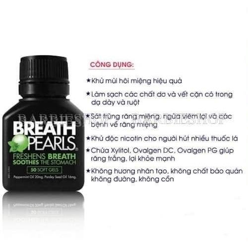 VIÊN UỐNG THƠM MIỆNG BREATH PEARLS BẠC HÀ