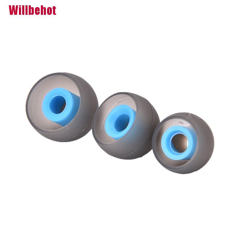 [Willbehot] 3Pairs Replacement Ear Tips Earbud Bluetooth Heaphone General Blue [Hot]
