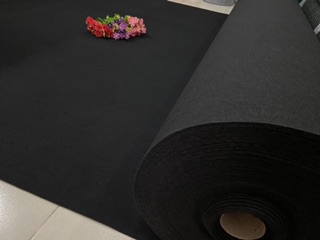 Thảm nỉ trải sàn đen trơn, khổ 2m