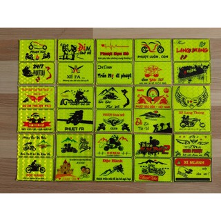Combo 30 logo phượt phản quang