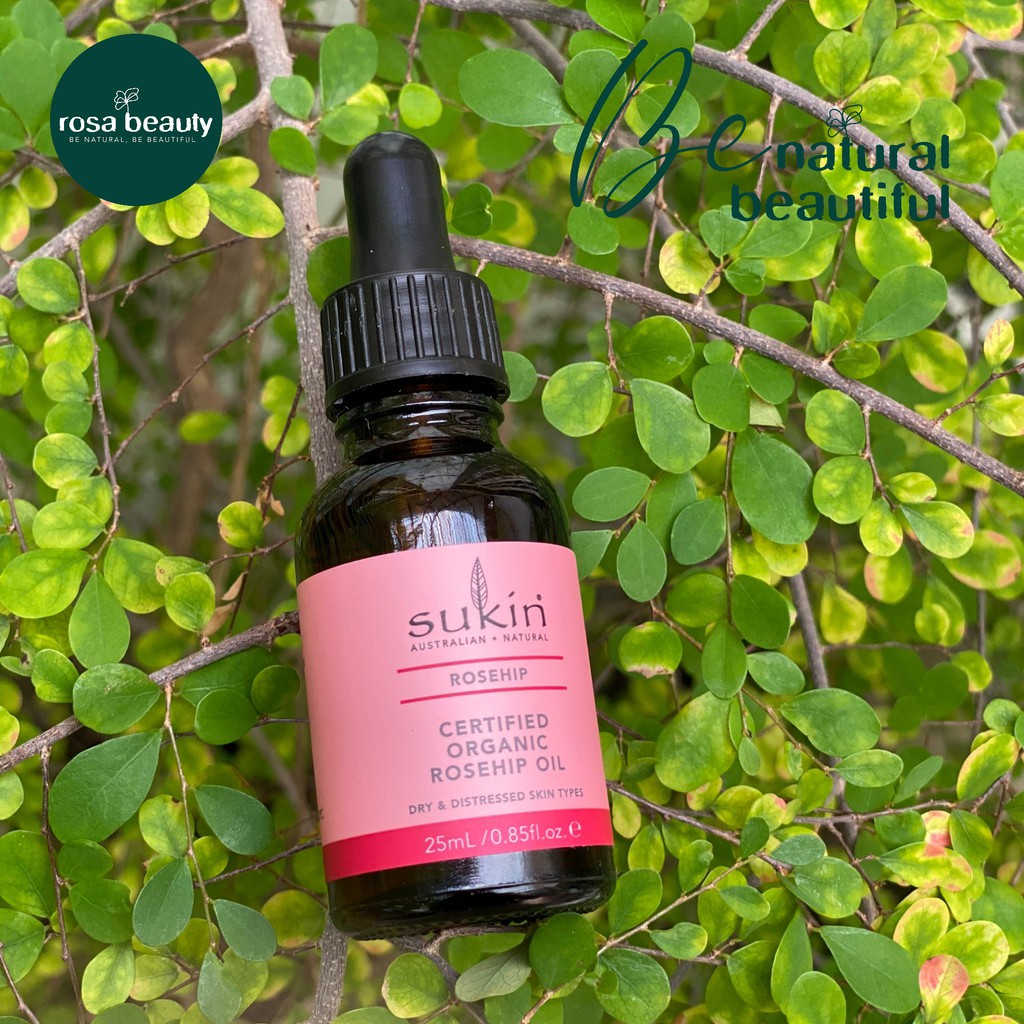 Tinh dầu tầm xuân organic SUKIN Rosehip Certificate Organic Rosehip Oil 25ml [Rosa Beauty]