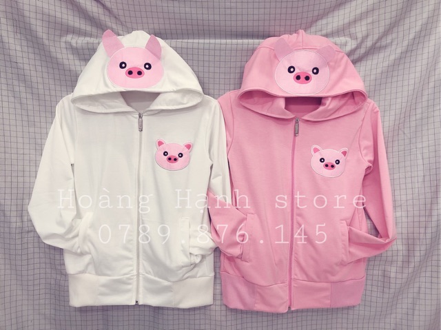 Áo khoác nữ chống nắng thun da cá thêu con heo-k4 | BigBuy360 - bigbuy360.vn
