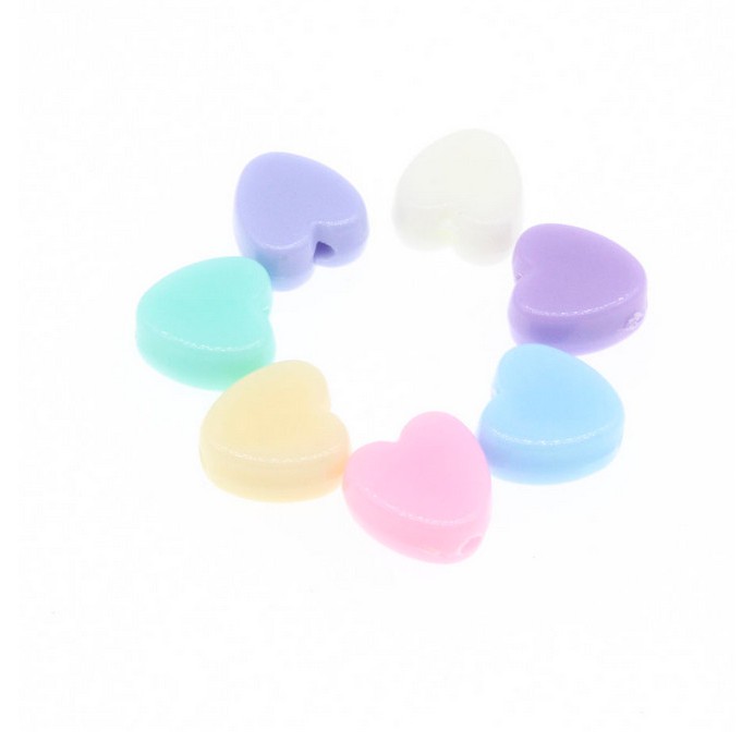 Set 60 Hạt Nhựa Nhiều Màu Sắc 8mm Làm Trang Sức DIY