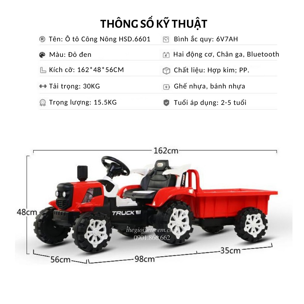 Xe ô tô công nông cho bé HSD.6601