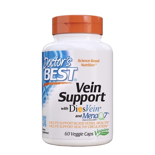 Viên chay giảm giãn tĩnh mạch Doctor's Best Vein Support with Diosvein &amp; Menaq7 60v USA