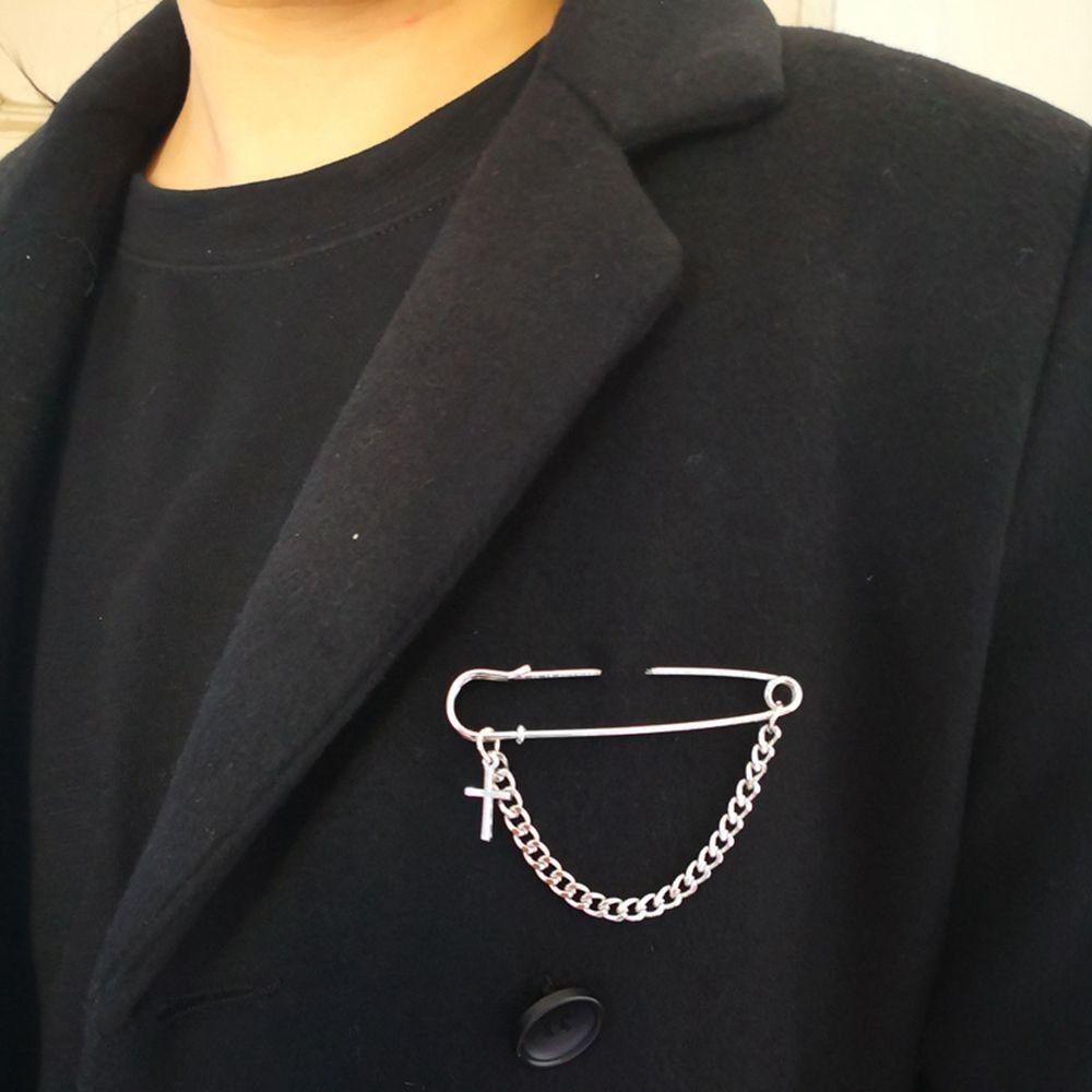 MAG Trâm Cài Áo Dây Xích Dài Phong Cách Retro Tối Giản