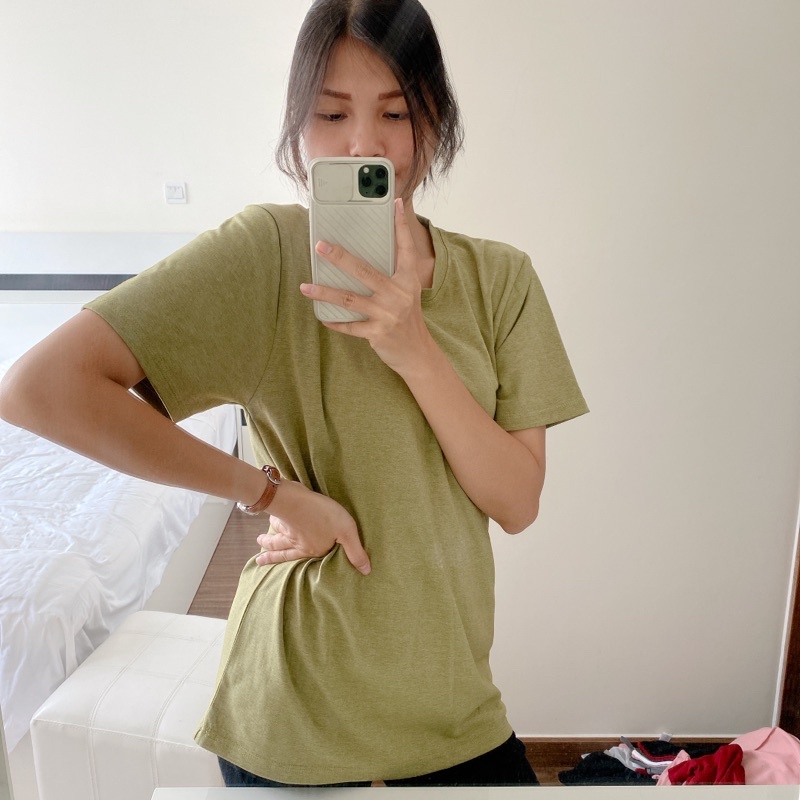 ÁO THUN TRƠN AGE2X Trắng Xanh Cải Đốm hàng vnxk Chất liệu: 83% cotton, 10% spendex, 7% polyester