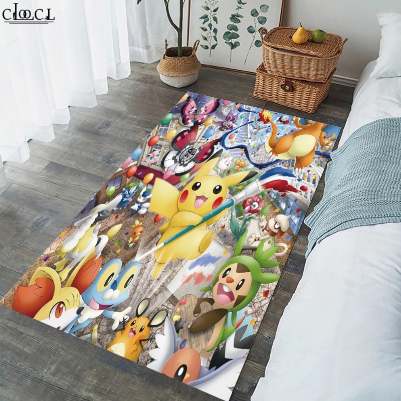 Thảm Lông Chống Trượt Thoải Mái In Hình Pokemon Pokémon Dễ Thương