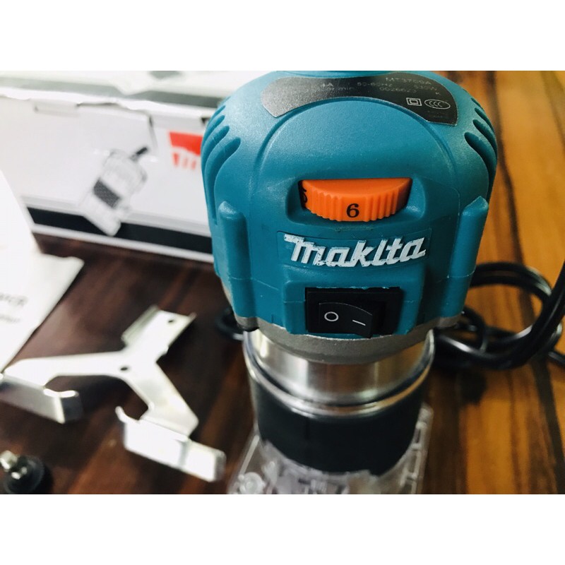 may phay gỗ MAKITA 6mm mt3709 CÓ ĐIỀU CHỈNH TỐC ĐỘ Hàng thái lan với thiết kế nhỏ gọn MỚI 100%