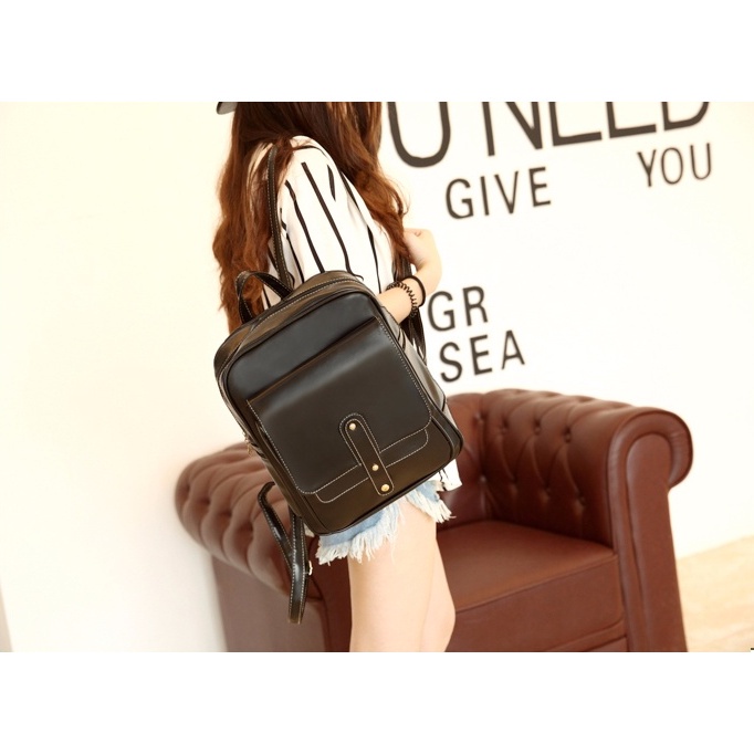 Ba Lô Da PU Phong Cách Hàn Quốc Năng Động Trẻ Trung Dành Cho Nữ