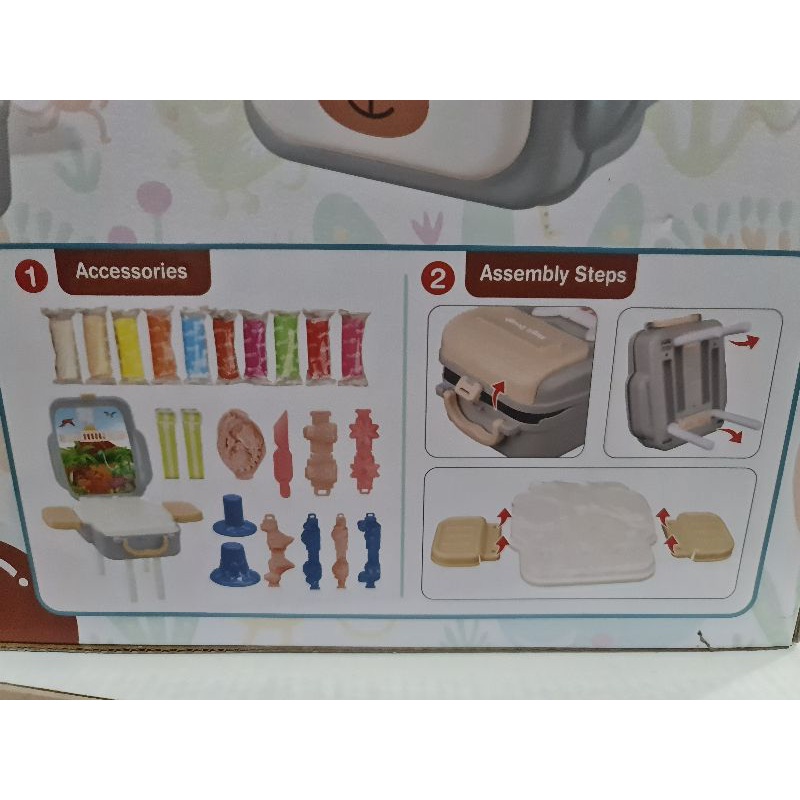 Balo bột nặn công viên khủng long đa năng cho bé, hộp 38.5cm, mã 8628 siêu ngầu.