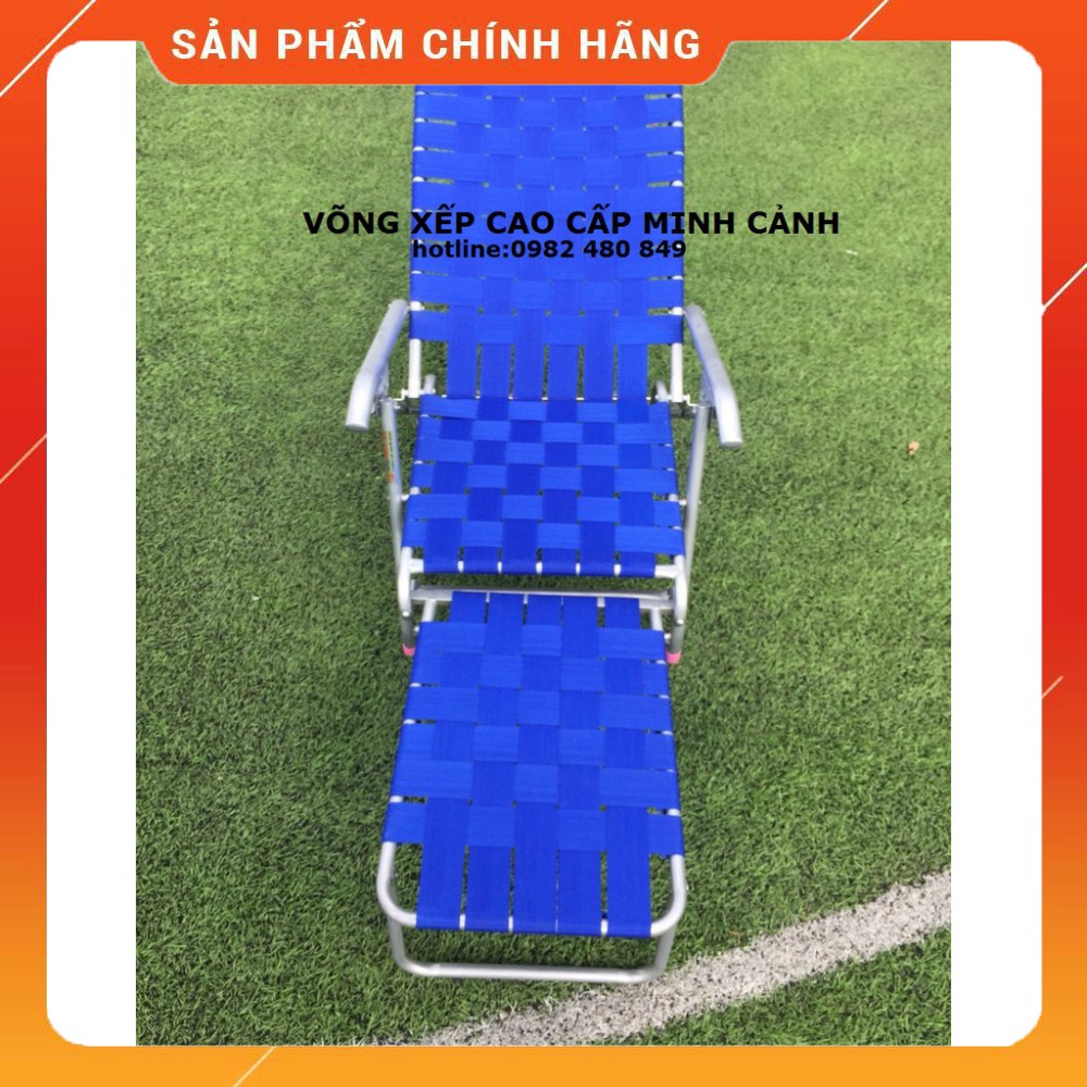 [GIÁ SỈ] Ghế bố dây bản to khung nặng 9.5kg cao cấp(khung bạc trắng)_Võng Xếp Thảo Điều