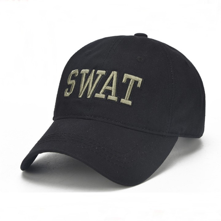[FreeShip] Mũ Lưỡi Trai Lính Mỹ - Nón Kết Thêu Chữ Nổi SWAT Rằn Ri Đi Phượt