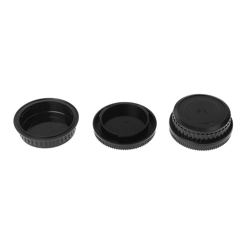 Bộ Nắp Đậy Ống Kính Sau Và Thân Máy Ảnh Bảo Vệ Khung Đai Ốc Chống Bụi Chất Liệu Nhựa Màu Đen Cho Pentax Pk Da126
