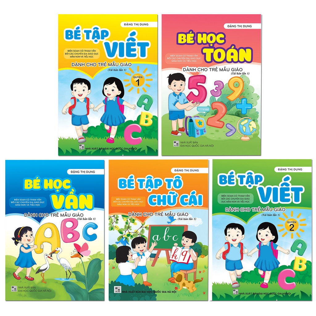 Sách Combo 5 cuốn: Bé tập viết và tập tô dành cho trẻ mẫu giáo (Đặng Thị Dung)