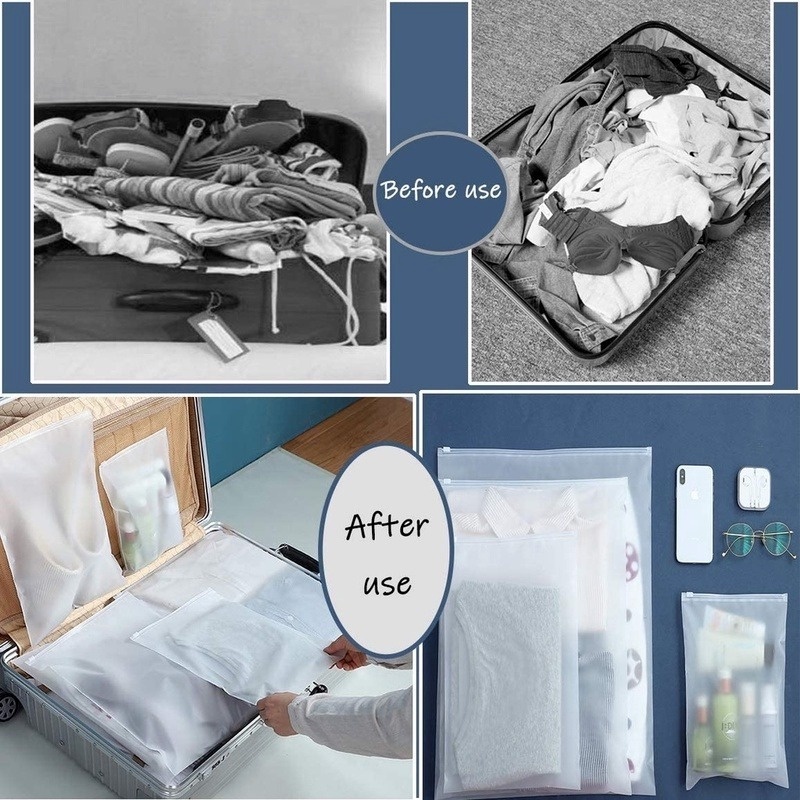 1 Túi Nhựa Khóa Kéo 3 Kích Cỡ Đựng Đồ Tiện Lợi