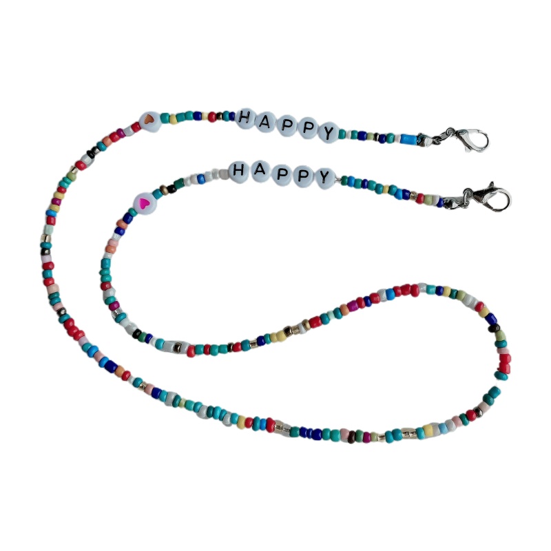 Dây Giữ Mắt Kính / Vòng cổ / Khuyên Tai Chống Trượt In Chữ Nhiều Màu Sắc