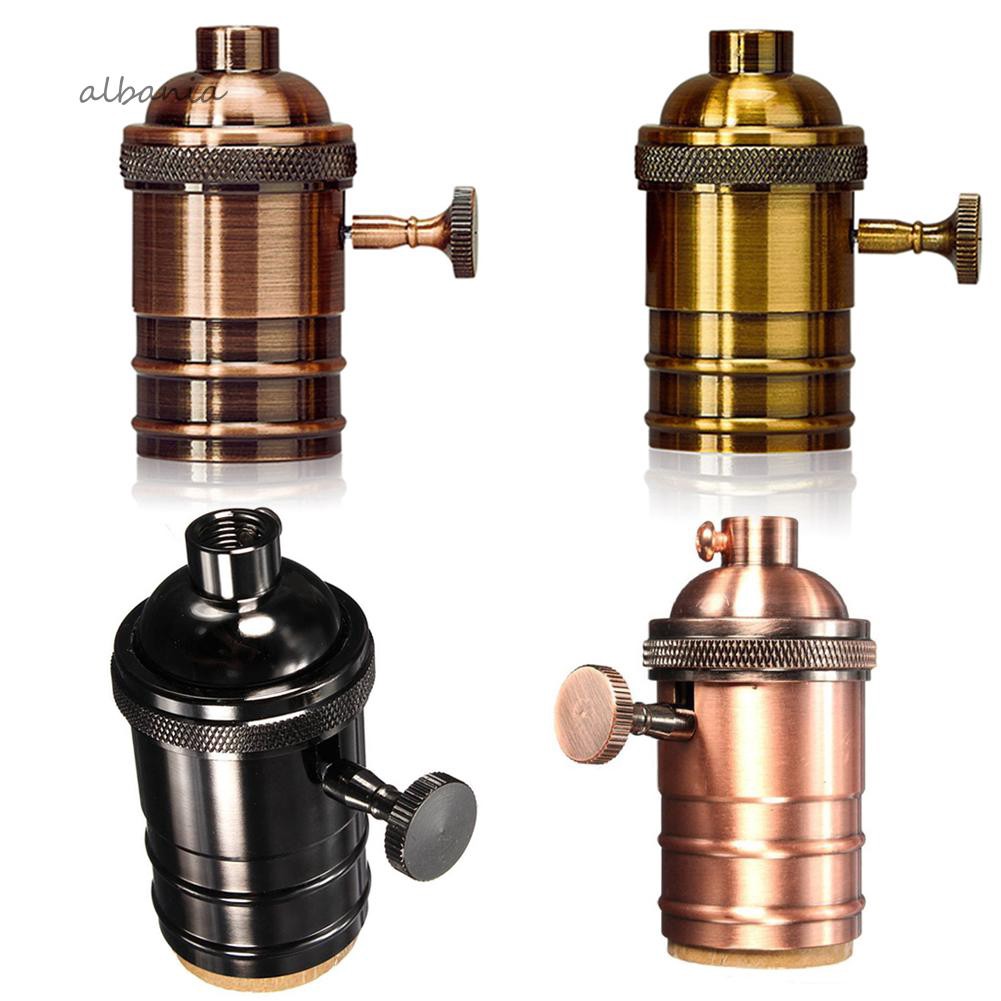 Đui đèn E26 E27 có công tắc phong cách cổ điển