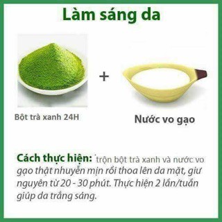 Bột Trà Xanh Thái Nguyên Uống Và Đắp Mặt (500g)