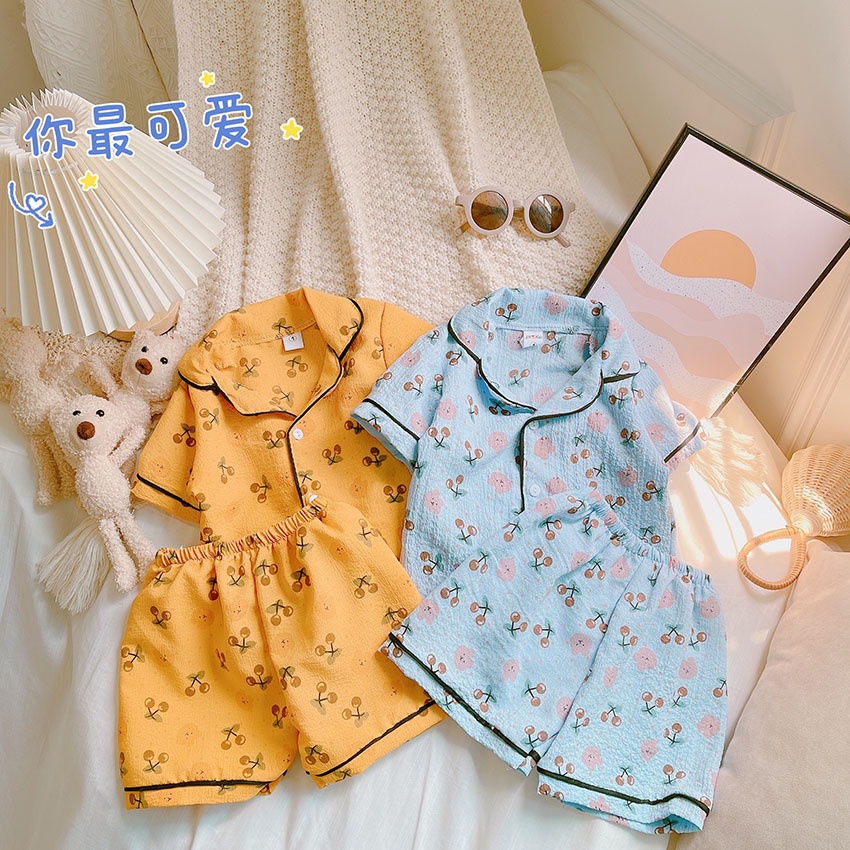 Set PIJAMA cho bé gái - chất đũi thoáng mát, phong cách Hàn Quốc size 9-19kg [CT75]