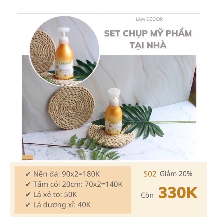 (Giảm 25%) 𝐒𝐞𝐭 𝐂𝐡𝐮̣𝐩 𝐀̉𝐧𝐡 mỹ phẩm đen trắng - Set 01