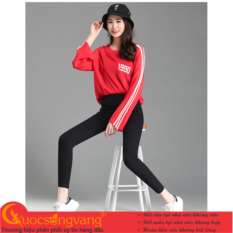 Quần legging jean nữ quần jean legging co giãn lưng thun GLQ132 Cuocsongvang