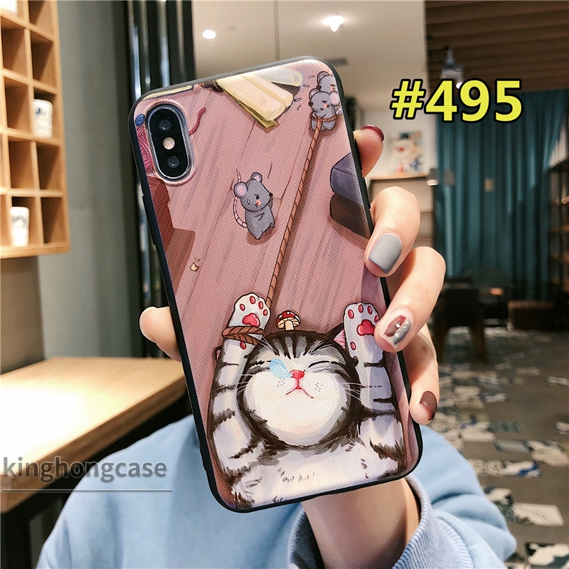 Ốp Lưng Tpu Mềm In Hình Mèo Lười Hoạt Hình Đơn Giản Cho Xiaomi Redmi Note 9 / 8 / 7 / 5 / 4 / 4x / 8 / Pro / 8a / Se / X3 / Se / Se9 / 9c / Se
