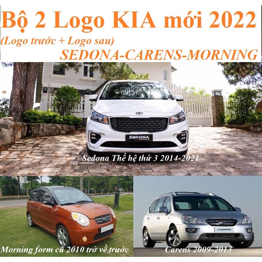Bộ 2 Logo chính xe Kia Sedona/Carens/Morning