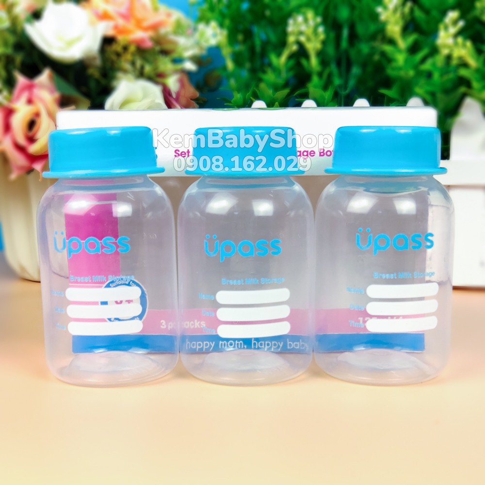 [Chính Hãng] - Bình trữ sữa Upass 125ml - bình đựng sữa mẹ Upass UP0030N